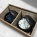 Go Stone Set, Clam, Nachi Black, 25 Size, with Wooden Box