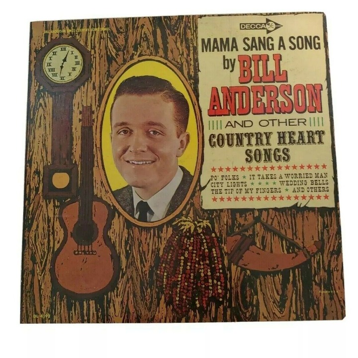 Bill Anderson Mama Sang Along LP Vinyl Decca DL 4192 1962 Country Legend