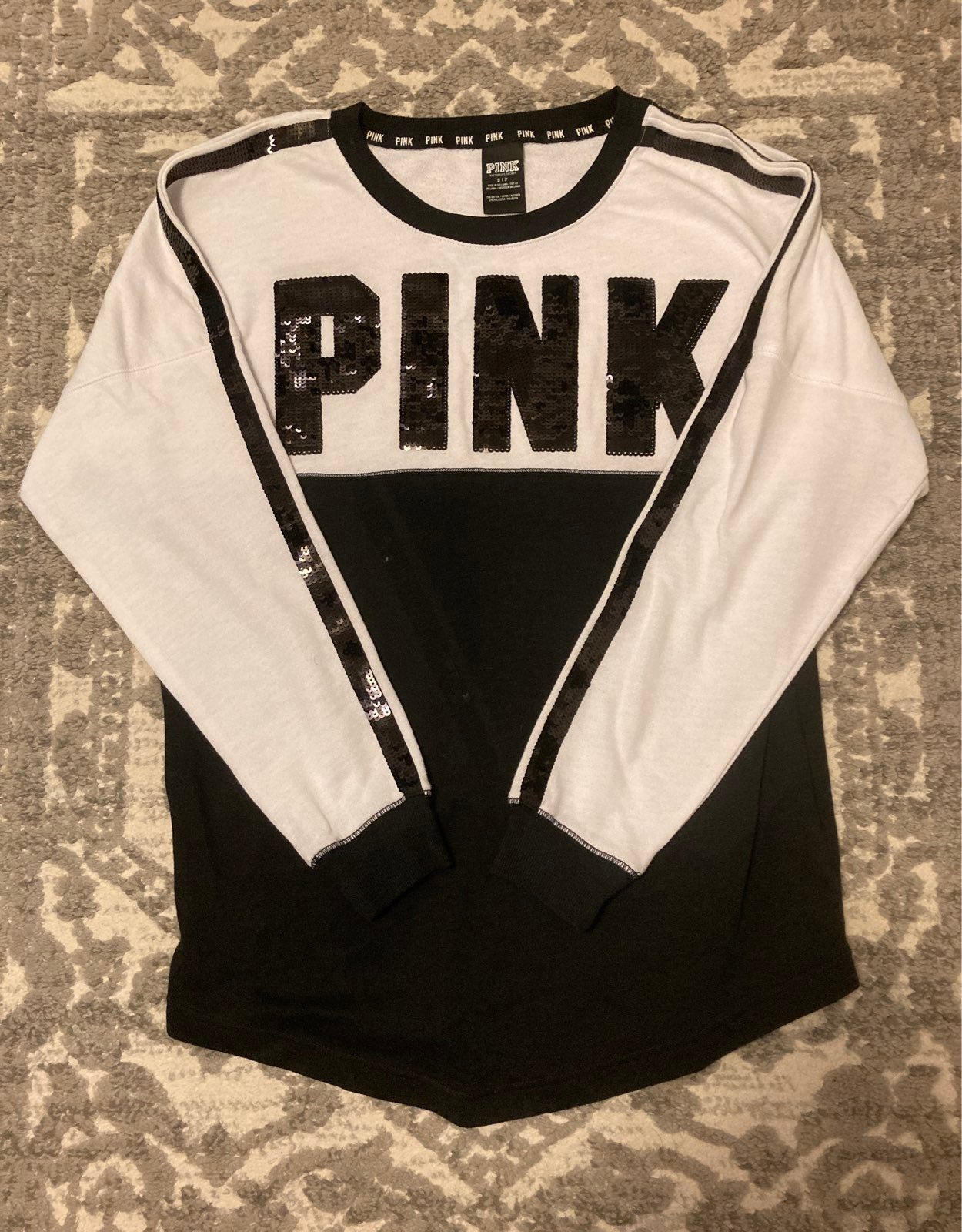 Vs pink bling crewneck