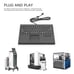 E-SDS Waterproof Industrial Keyboard with Touchpad Wired Compact Portable