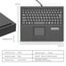 E-SDS Waterproof Industrial Keyboard with Touchpad Wired Compact Portable