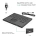 E-SDS Waterproof Industrial Keyboard with Touchpad Wired Compact Portable