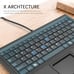 E-SDS Waterproof Industrial Keyboard with Touchpad Wired Compact Portable