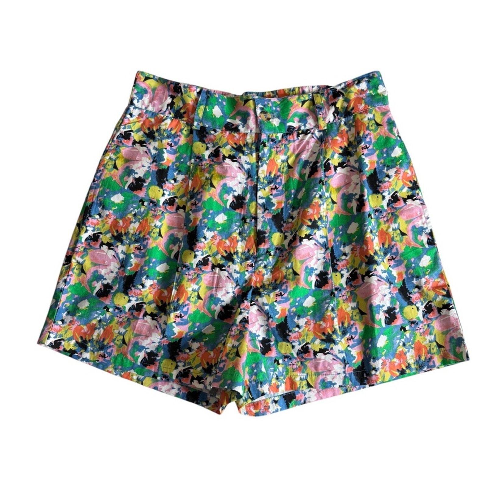Walter Baker Marcia Floral Print High Waist Shorts Women's Size Large