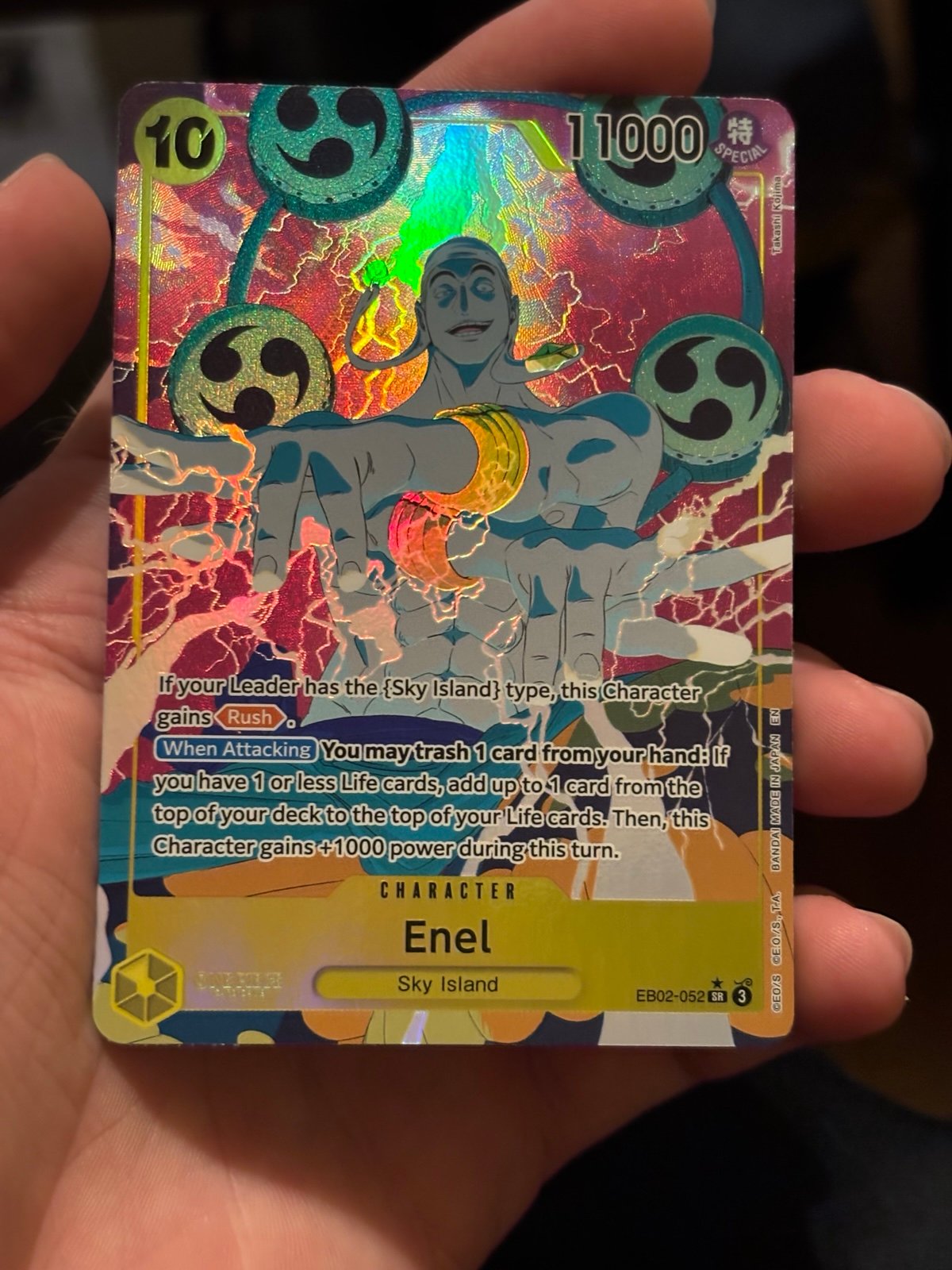 One Piece TCG Enel SR EB02-052 Alt Art