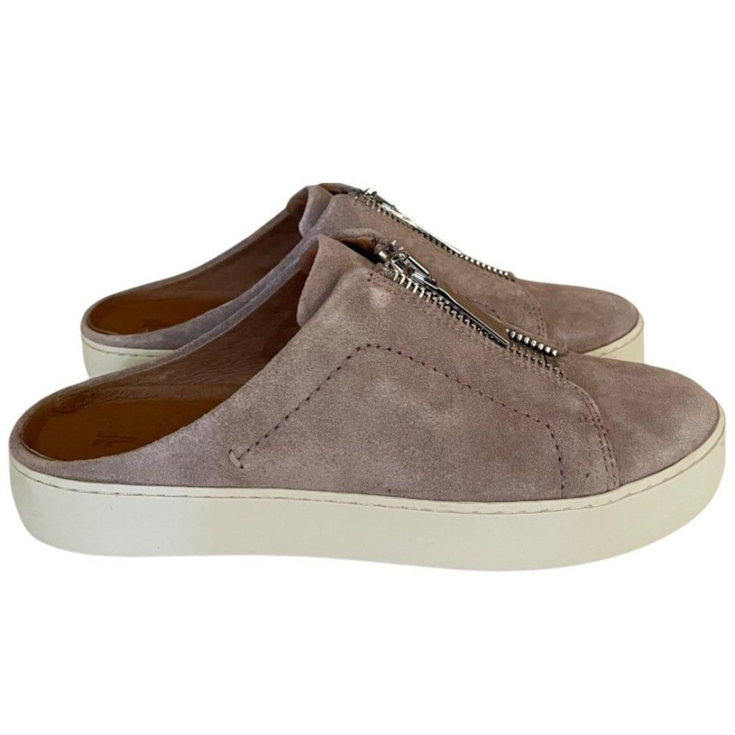 Frye Lena Zip Mule Sneakers Dusty Rose Size 7.5