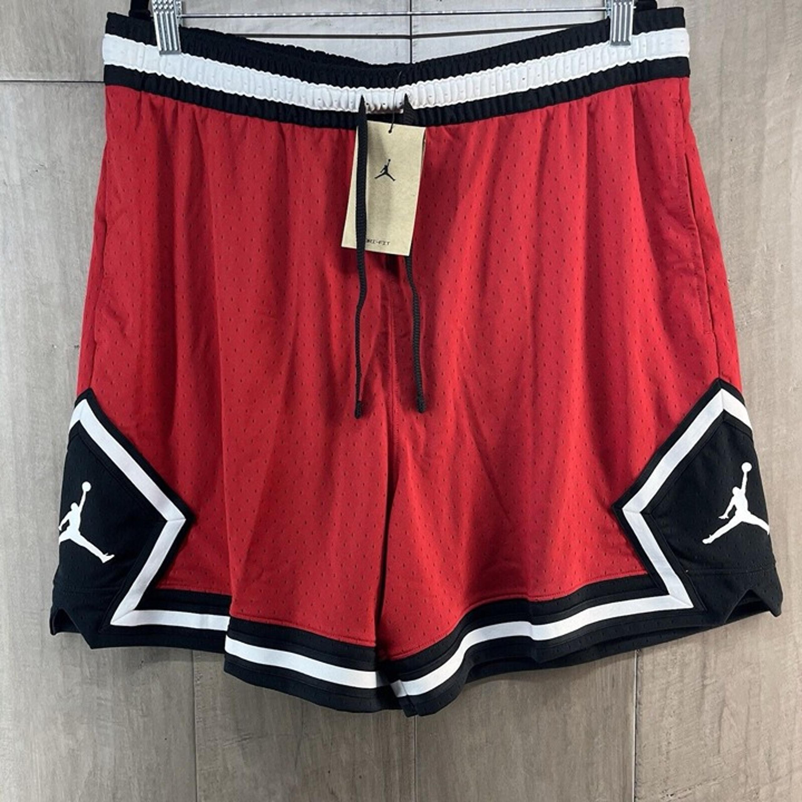 Nike Jordan Dri-FIT Diamond Mesh Basketball Shorts Red Men's XXL DX1487-687