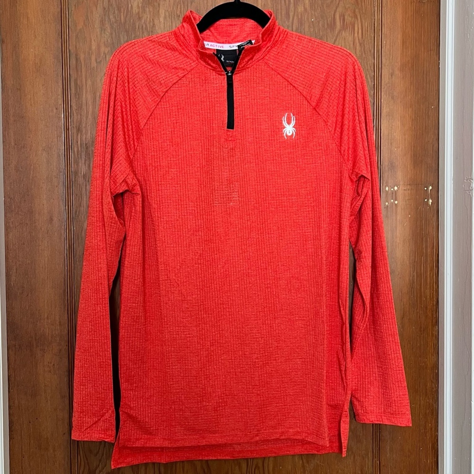 NWT Spyder Active Half Zip PullOver Red Medium Mens