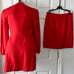 Christian Dior The Suit Red Blazer & Skirt Set size 10