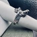 Vintage Sterling Western Saddle Shaped Cowboy Cowgirl Tribal style ring