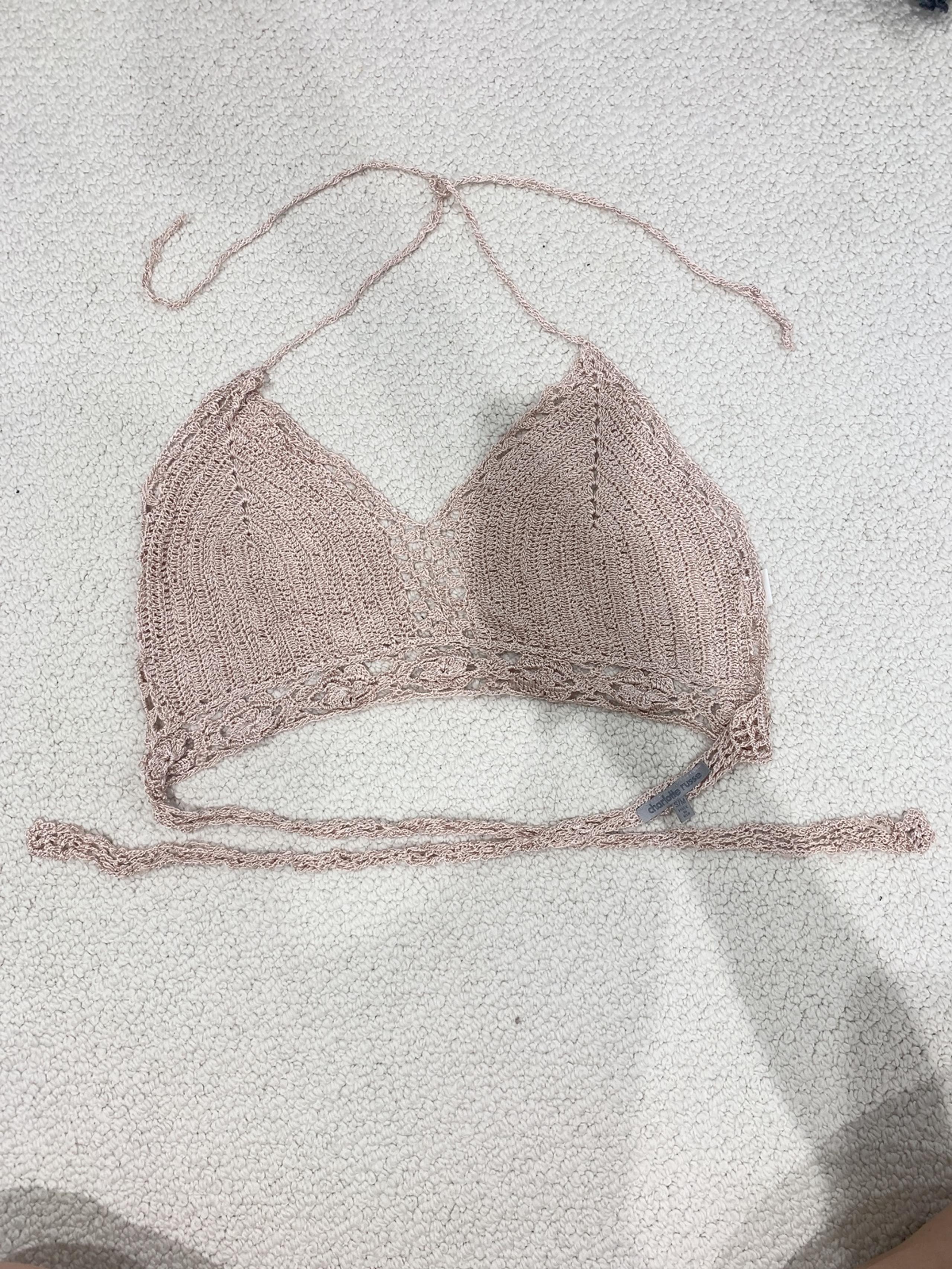 Charlotte Russe croshet halter top