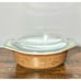 Vintage Pyrex Early American Oval Casserole Bowl Dish Gold Brown 043 1 1/2 Quart