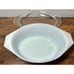 Vintage Pyrex Early American Oval Casserole Bowl Dish Gold Brown 043 1 1/2 Quart
