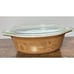 Vintage Pyrex Early American Oval Casserole Bowl Dish Gold Brown 043 1 1/2 Quart