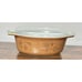 Vintage Pyrex Early American Oval Casserole Bowl Dish Gold Brown 043 1 1/2 Quart