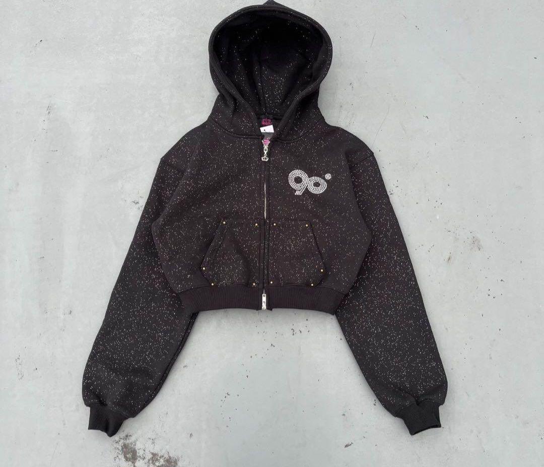 9090girl 90 Logo Glitter Sweat Pants