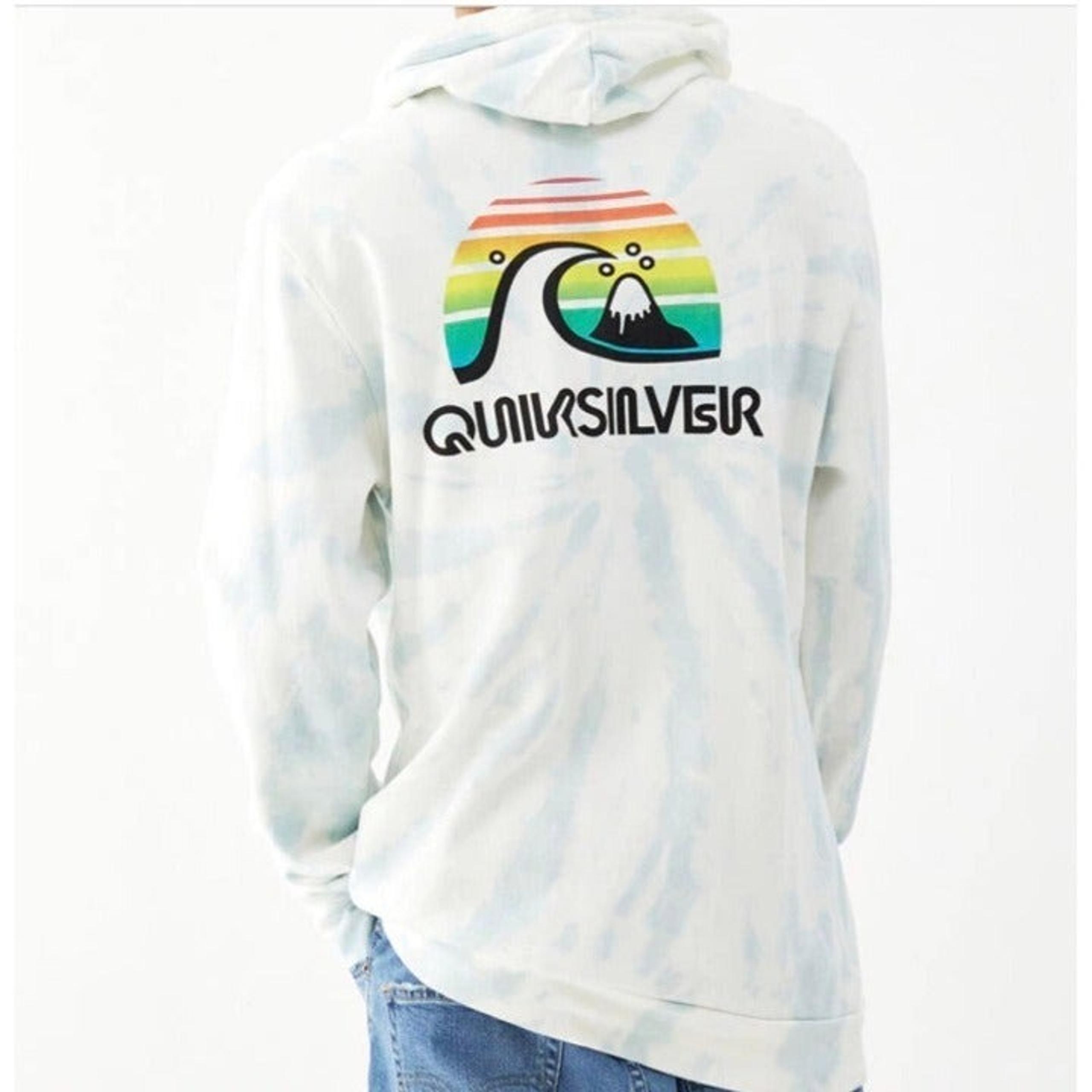 QUIKSILVER BACKYARD SUNSETS LIGHT WEIGHT TIE DYE HOODIE SZ LARGE L