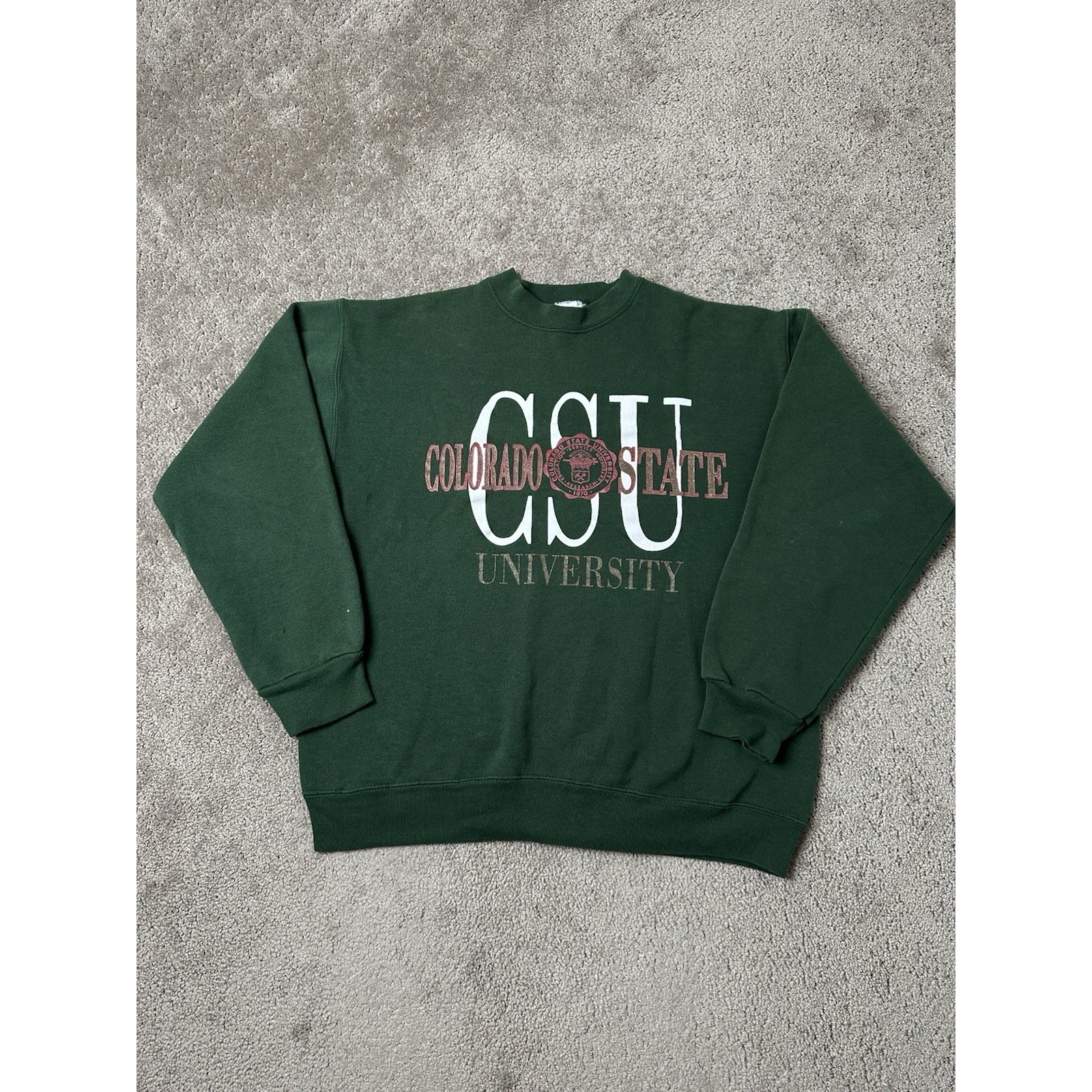 Vintage Mens Sweatshirt 90s MV Sport Colorado State University, Size L