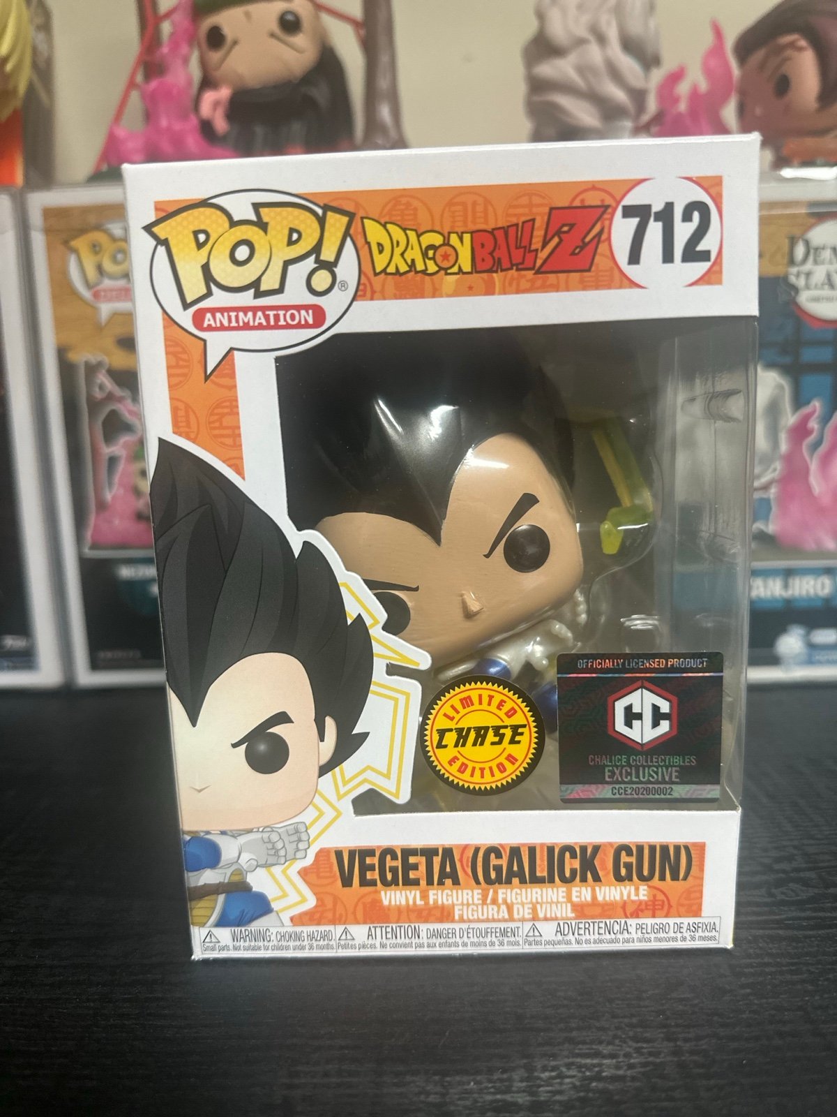 FunKo POP! Vegeta (Galick Gun) Chase #712 Dragon Ball Z Chalice Ex w/ Protector