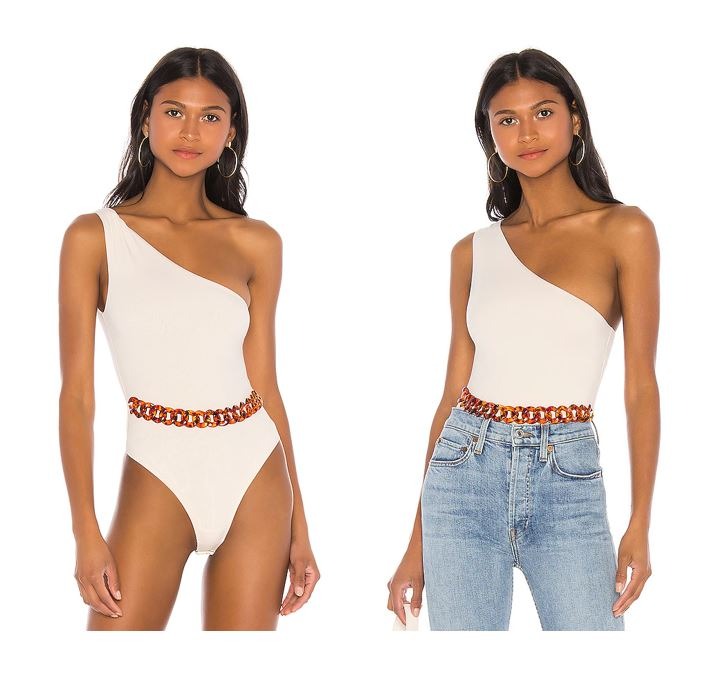 NWT L'Academie The Desi Bodysuit With Chain LCDE-WS521