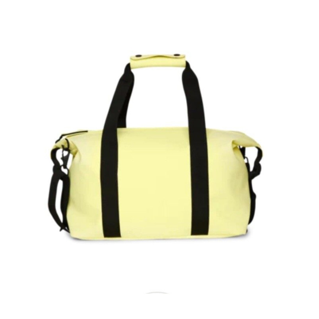 Rains Duffle Weekend Small Bag Straw Yellow Color Waterproof Coated Fabric NWT