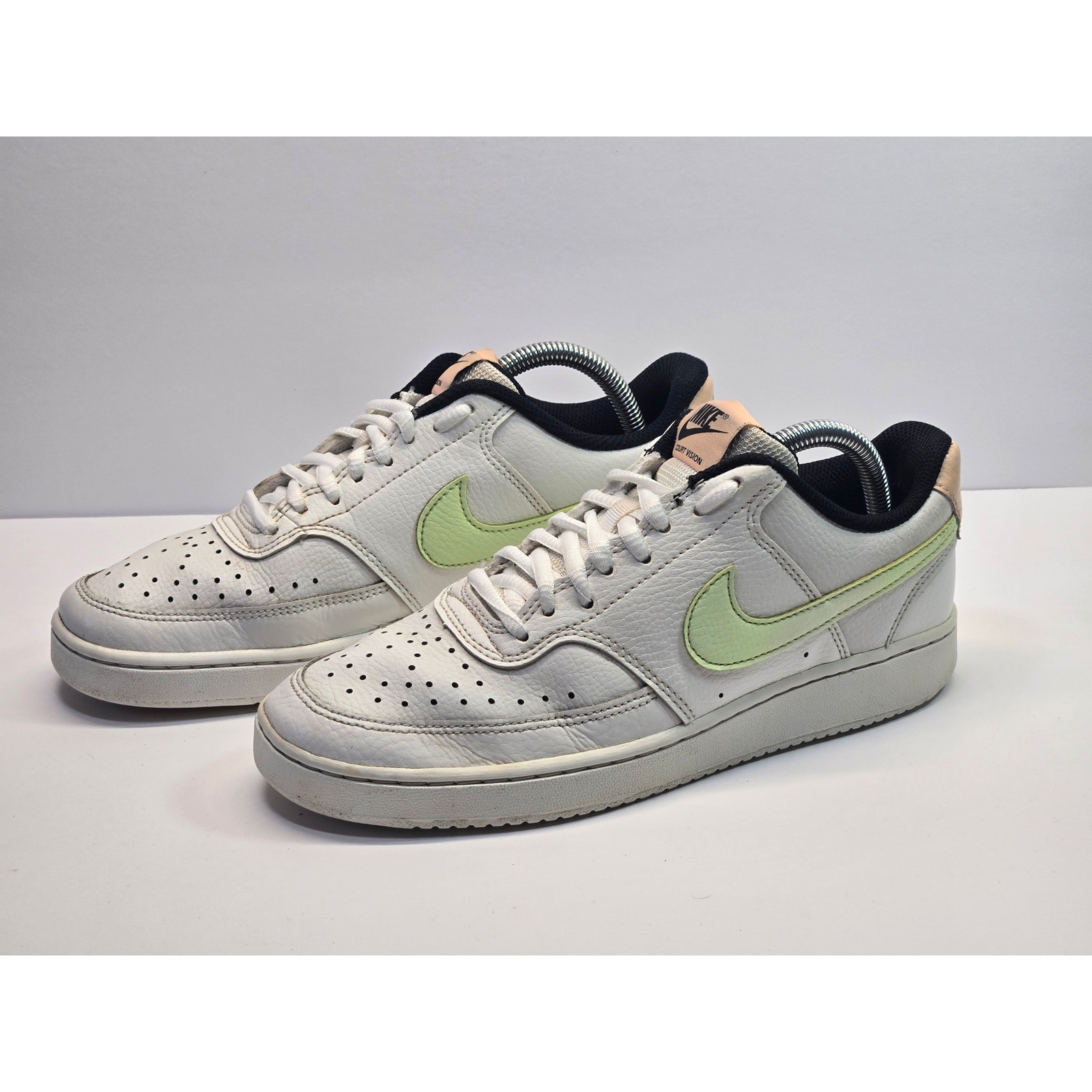 Nike Court Vision Low Womens Shoes, Sneakers, Size 8, Summit White/ Barely Volt