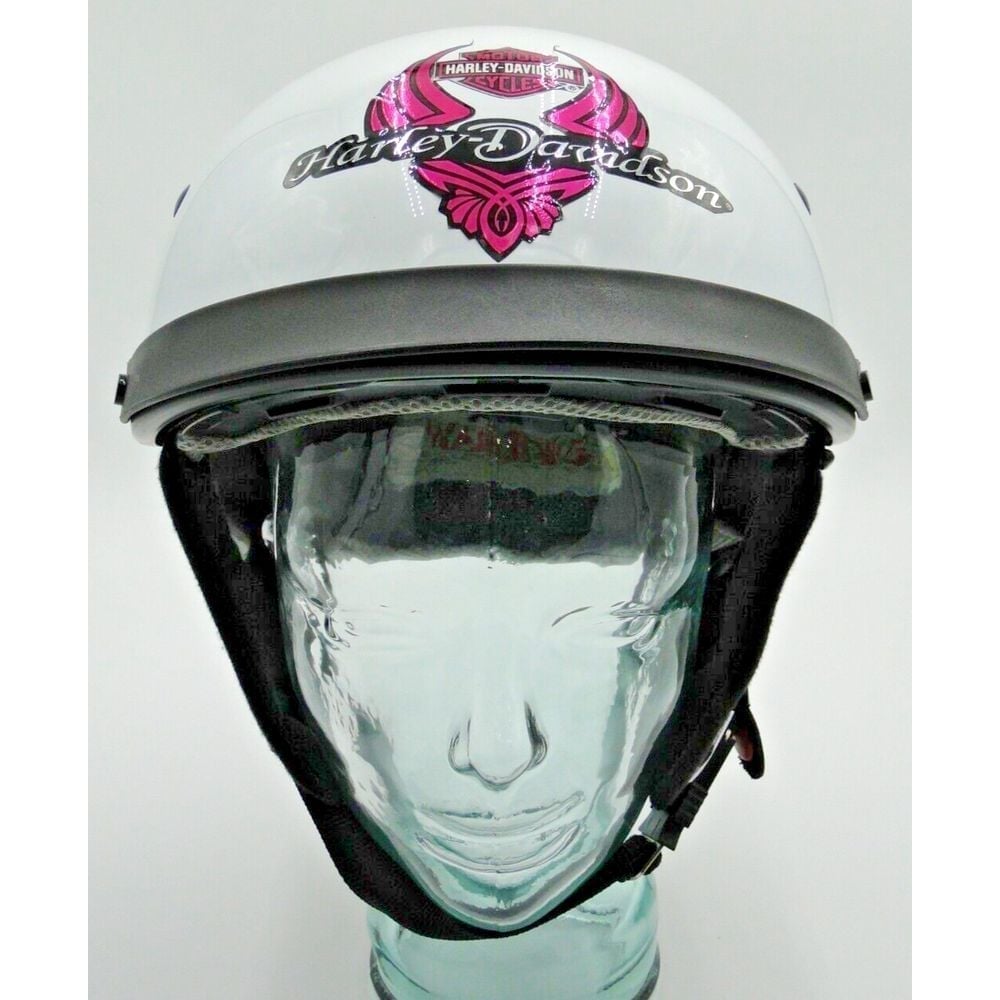 THH Helmets T-72 Helmet White - Large with Harley sticker and Harley dust bag