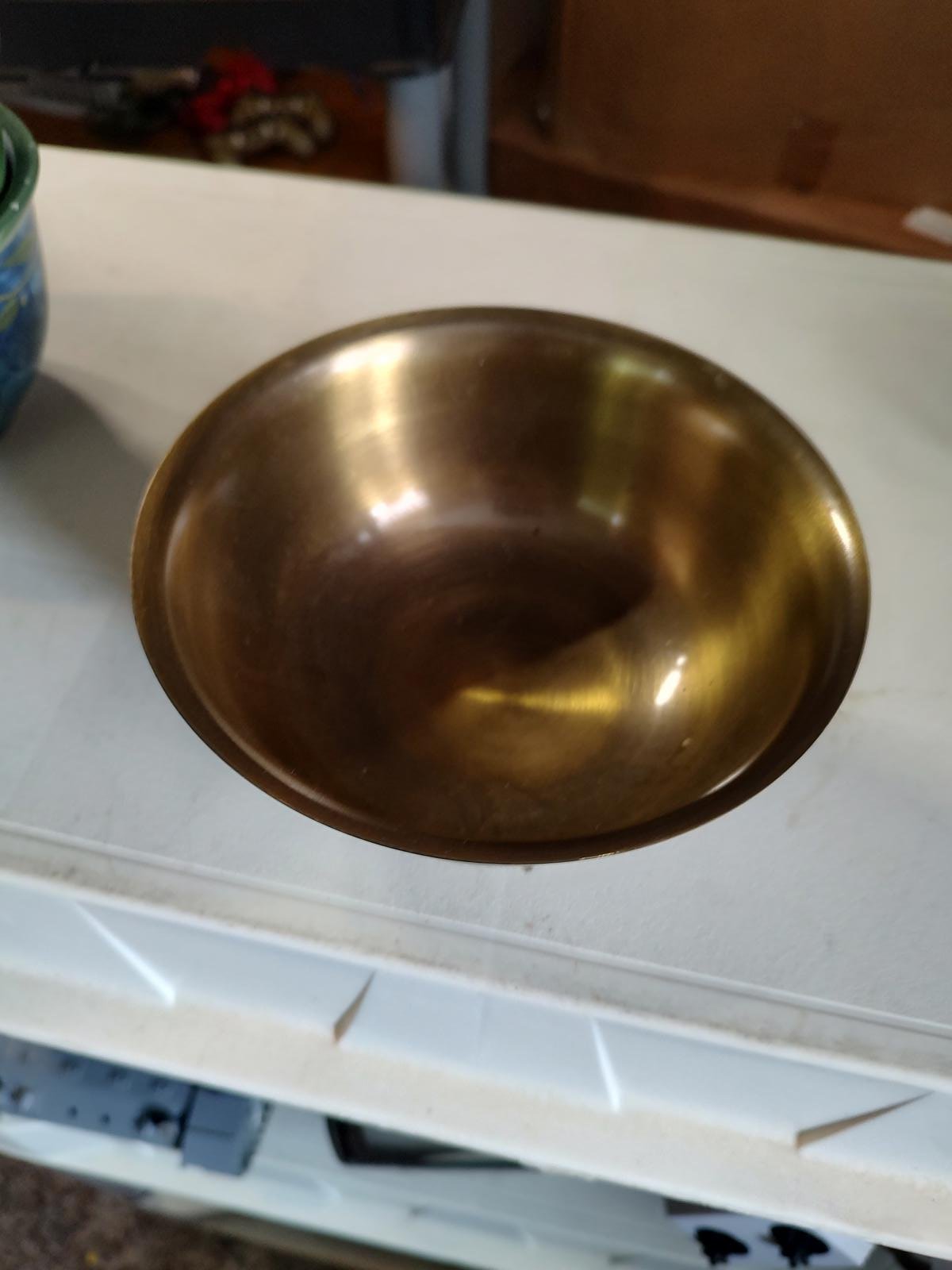 Vintage Gold Brass Bowl - Elegant Home Décor