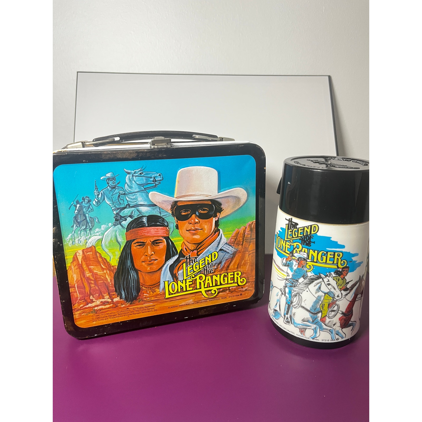 Vintage 1980 The Legend of the Lone Ranger metal lunchbox