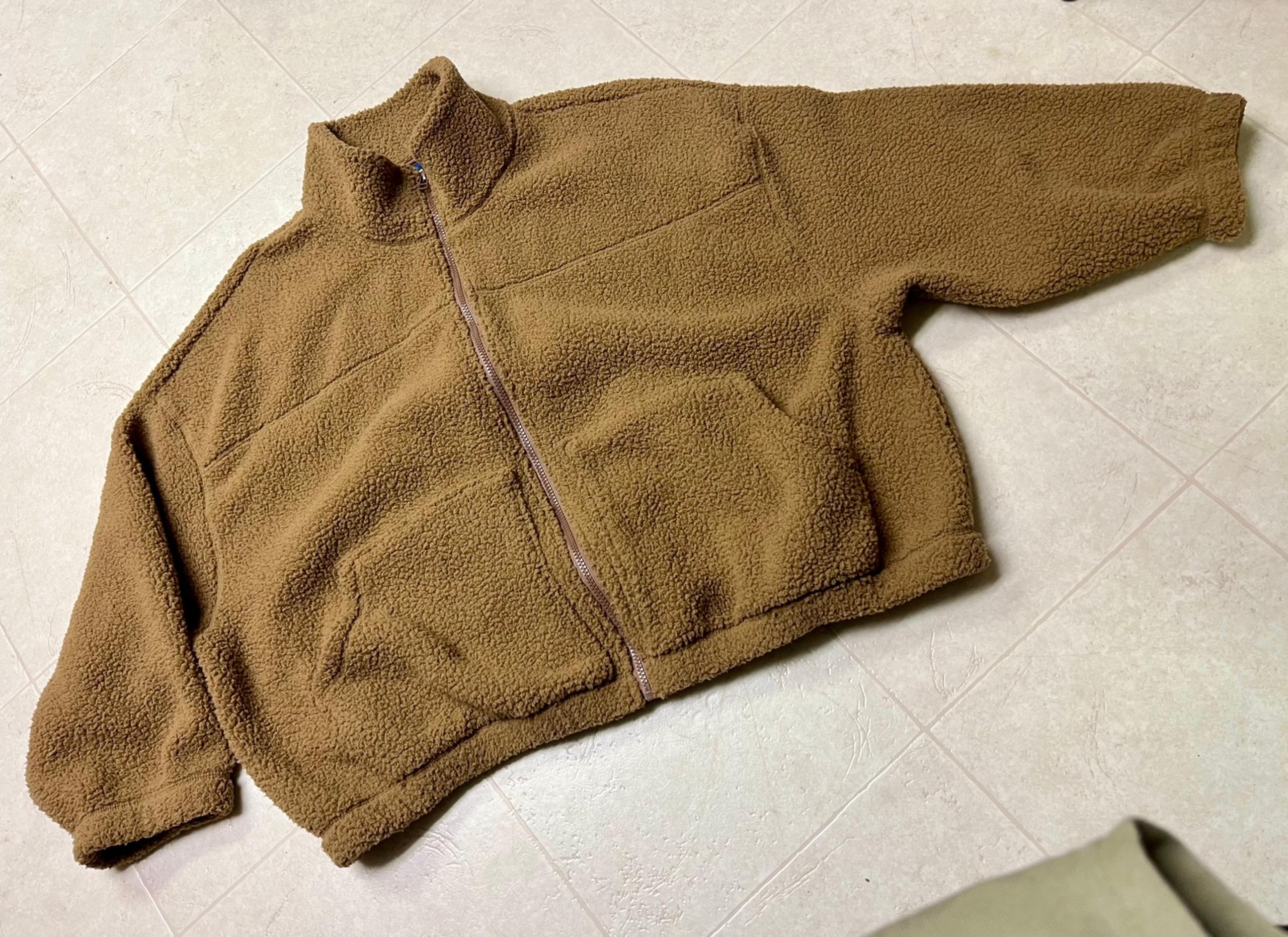 Old Navy Women’s Camel Brown Sherpa Fleece Jacket size XXL
