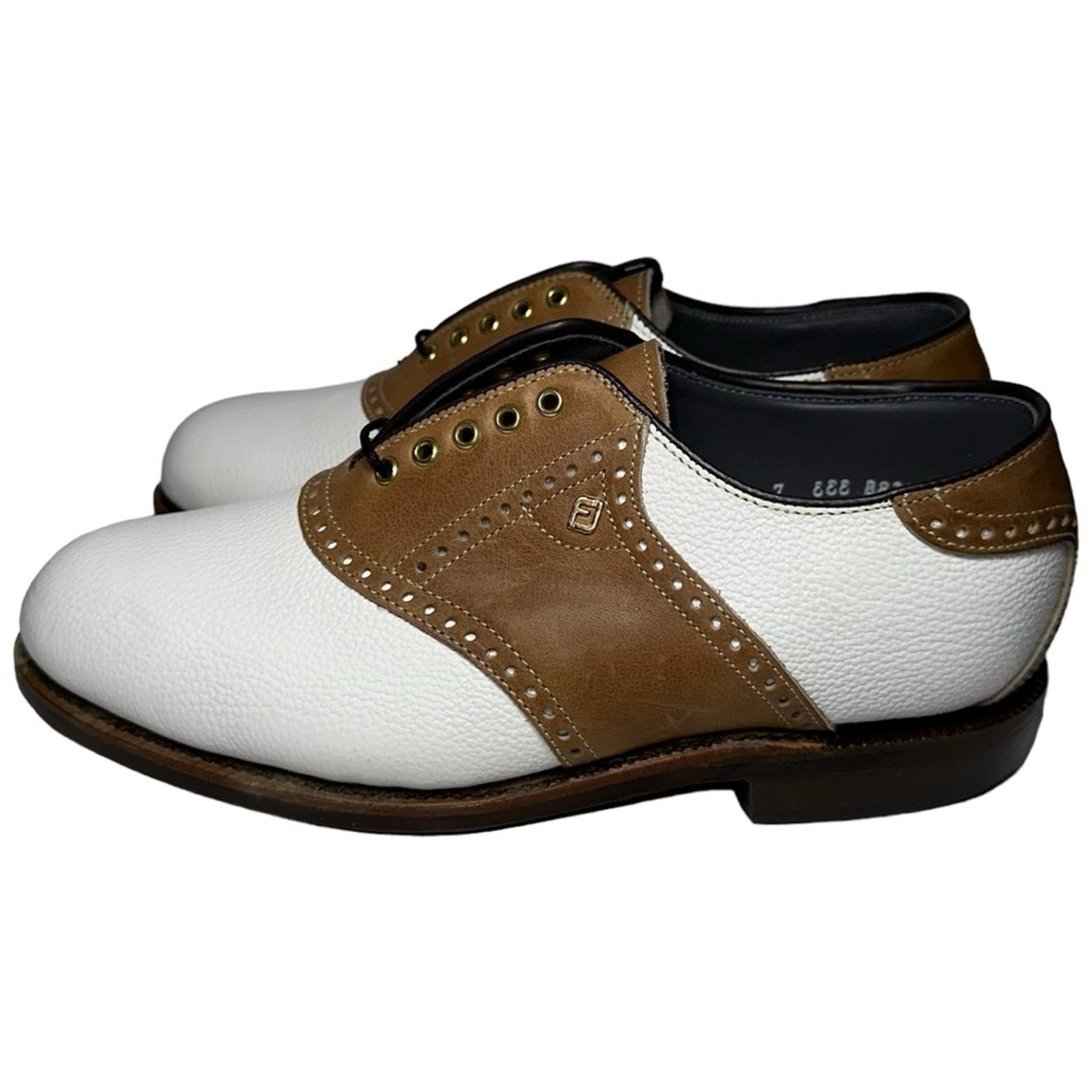 FootJoy NEW Rare Men’s Size 7 Classic Brown and White Saddle Golf Shoes