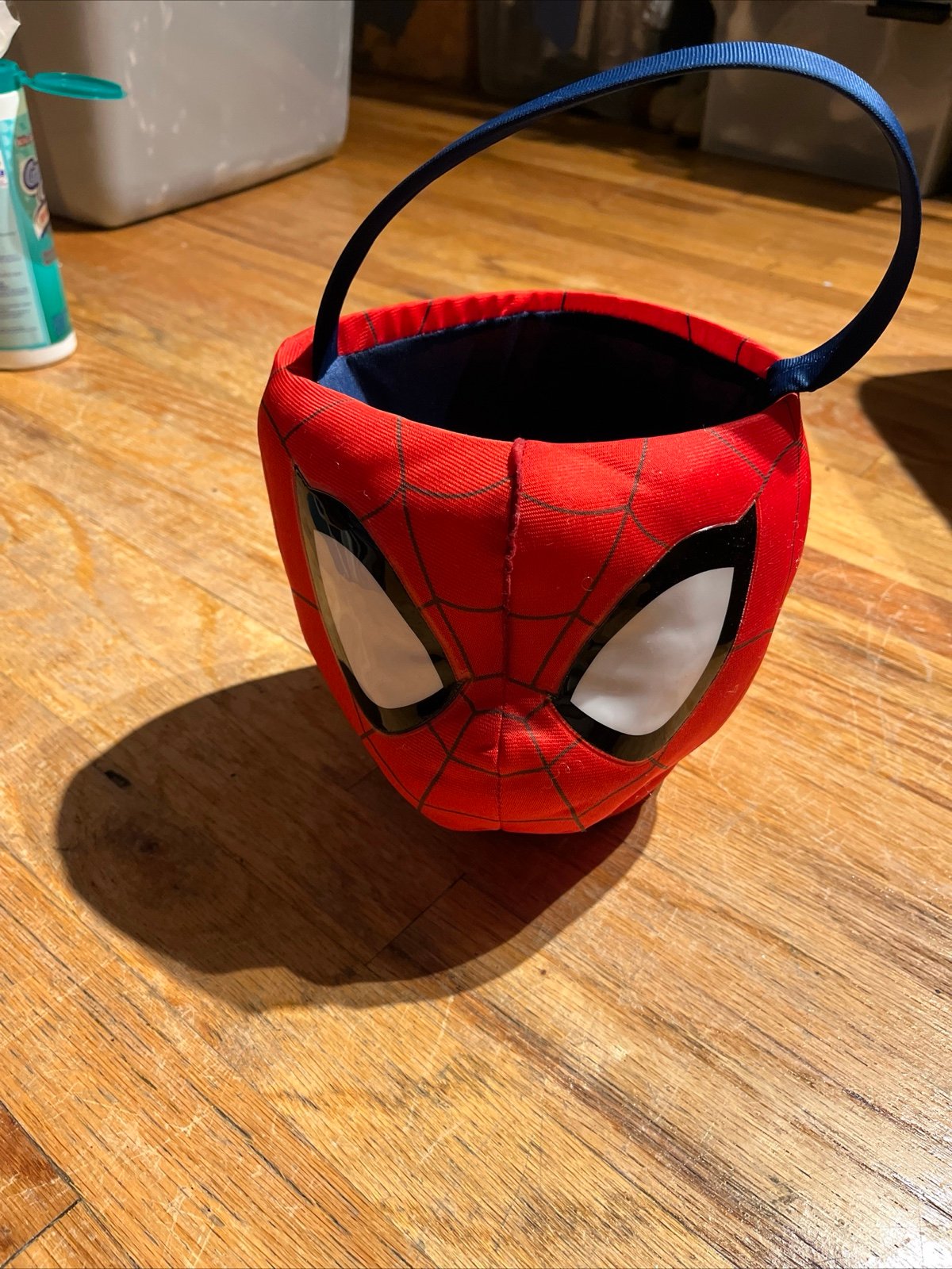 Marvel Spiderman Jumbo Soft Plush Basket Bucket Pail Halloween Candy Bucket