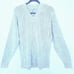 French Navy Vintage Mens Pullover Sweater Chunky Textured Sky Blue Size Medium