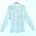French Navy Vintage Mens Pullover Sweater Chunky Textured Sky Blue Size Medium
