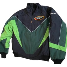 Vtg Arctic Cat Jacket Men L Ski Coat Black Green Liner Snowmobile Racing Bomber