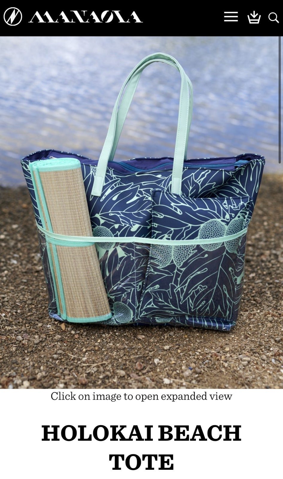 NWT MANAOLA Tote W/Mat & Pillow