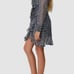 Bardot Junior Esther Wrap Dress Blue Ditsy Floral Long Sleeve Size 14 US/AUS/UK