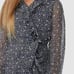 Bardot Junior Esther Wrap Dress Blue Ditsy Floral Long Sleeve Size 14 US/AUS/UK