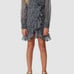 Bardot Junior Esther Wrap Dress Blue Ditsy Floral Long Sleeve Size 14 US/AUS/UK