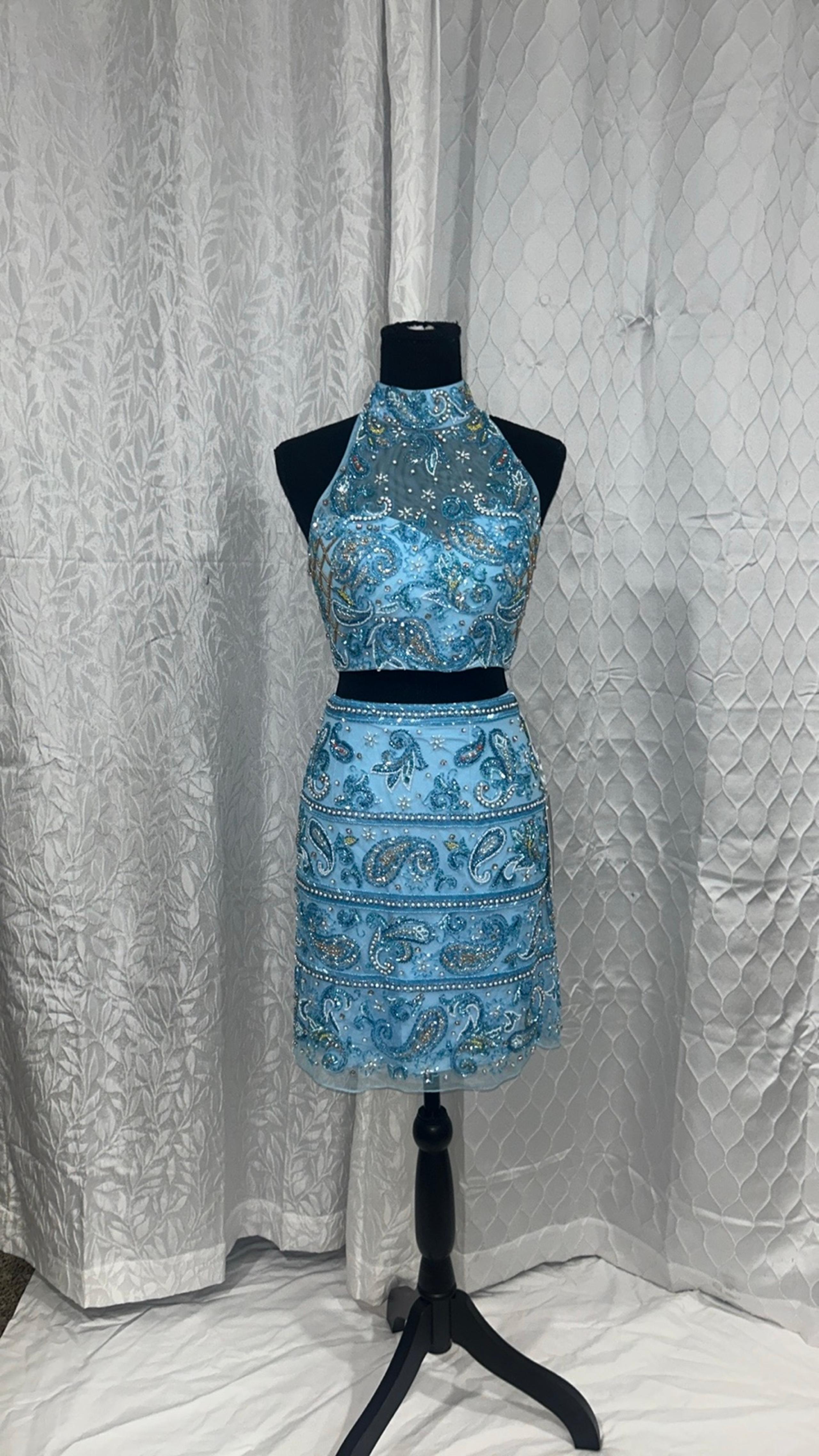 Baby blue Two piece set formal piece cocktail