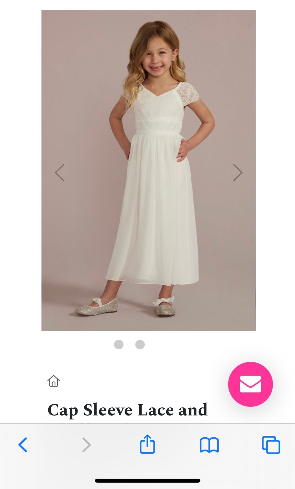 Flower girl David's Bridal dress