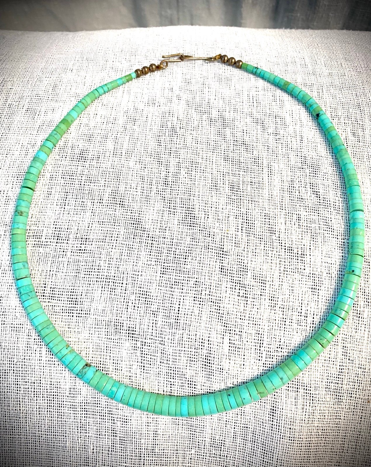 Sky Blue turquoise Native American Southwestern Choker Necklace