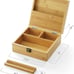 Stash Box with Rolling Tray - Large Storage Bamboo Box to Organize All Your