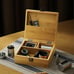 Stash Box with Rolling Tray - Large Storage Bamboo Box to Organize All Your