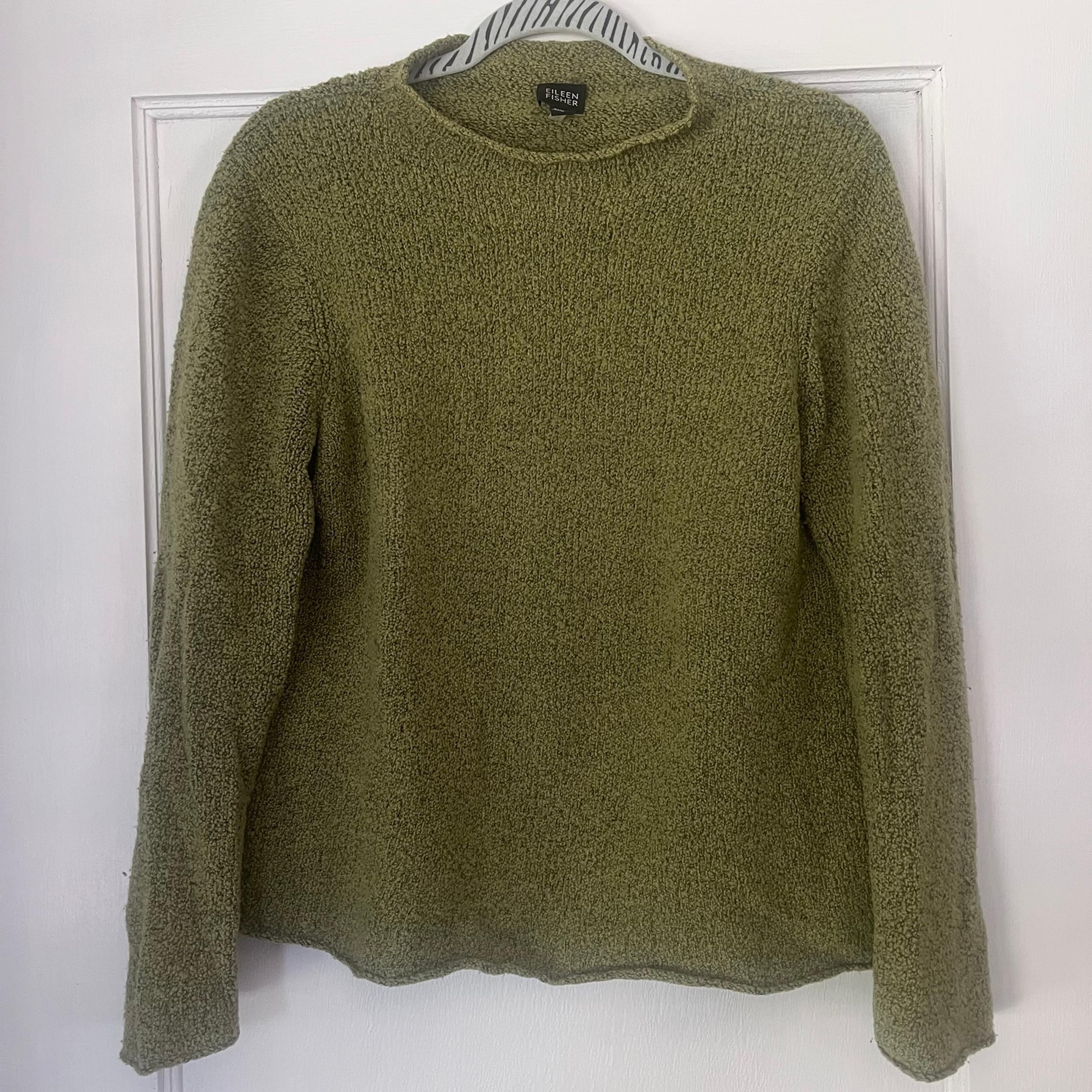 Eileen Fisher mock turtleneck knit sweater cashmere wool