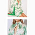 NWT Asymmetrical Hollow Out Print Dresses Long Sleeve