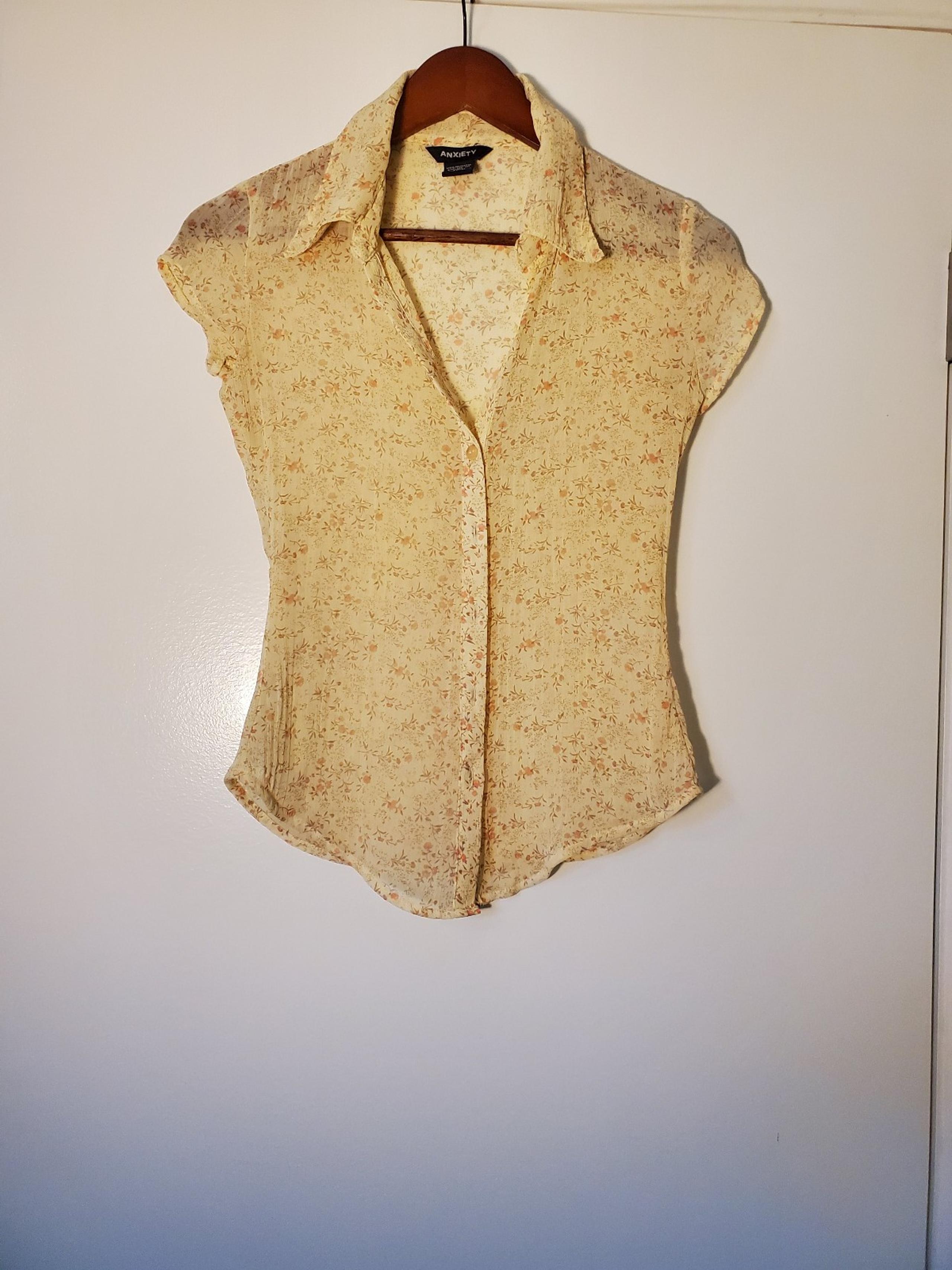 Anxiety button down blouse