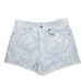 Zara nwt High-Waist Light Blue & White Marble Print Denim Shorts sz 8 button fly