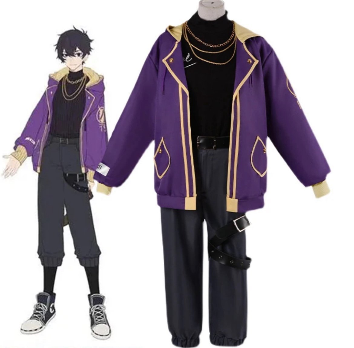 Shoto Vtuber Cosplay with ears and unstyled wig