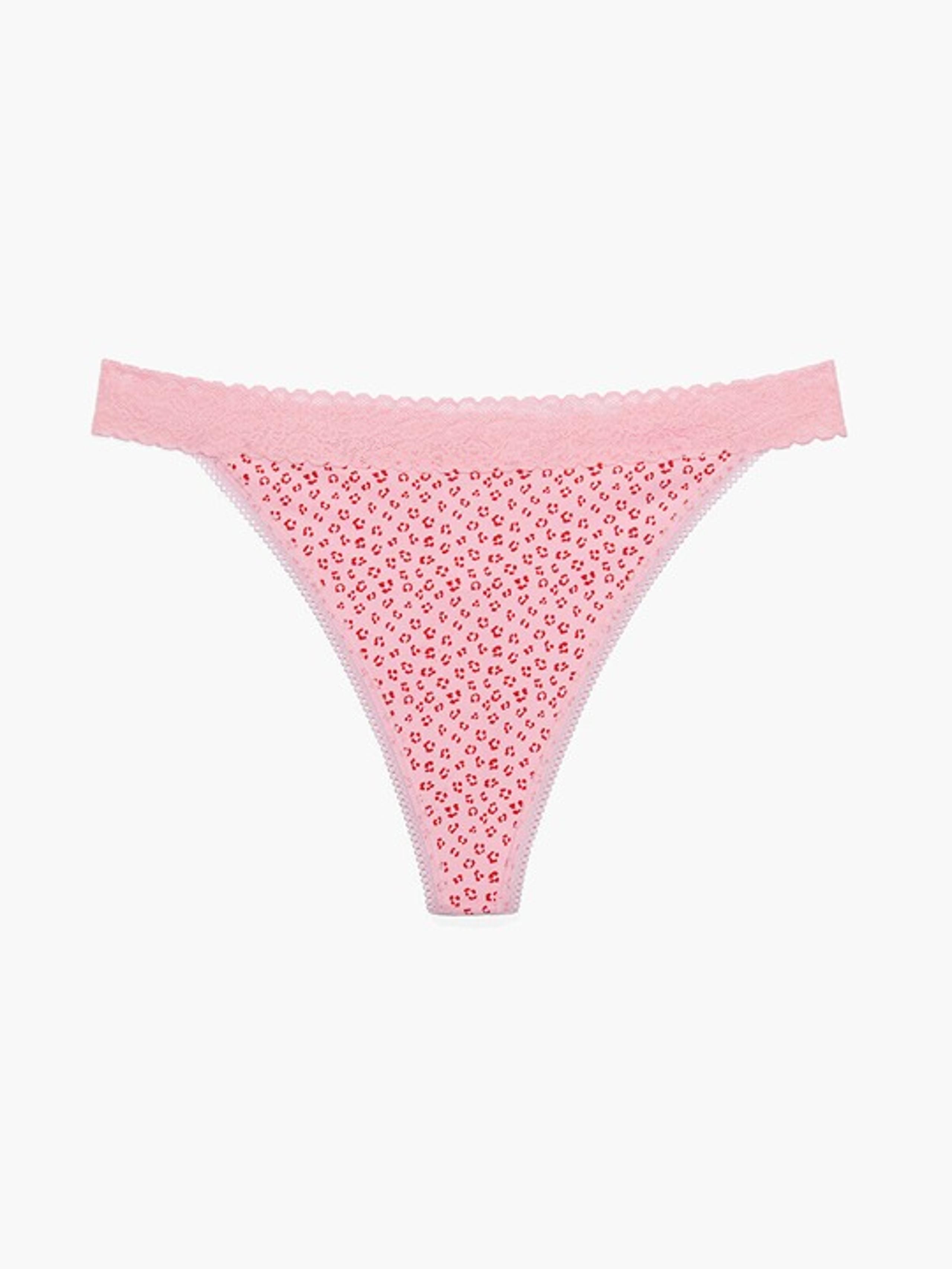 Savage X Fenty Cotton Essentials Thong, Women’s 3X, Picky Pink Leopard, NEW